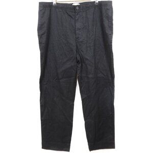 Banana Republic Linen Cotton Blend Black Straight Leg Trousers Men's XL Preppy